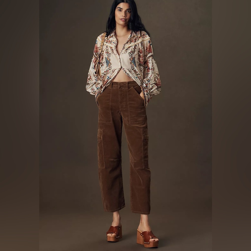 NEW Citizens of Humanity Marcelle Cargo Crop Pants in Manuka, Size 32